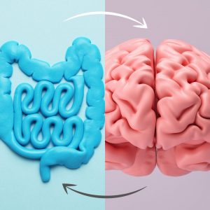 Side by side representation of that Gut and Brain is linked